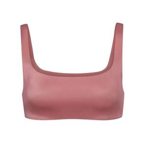 SKIMS Stretch Satin Square Neck Bra Berry Size M